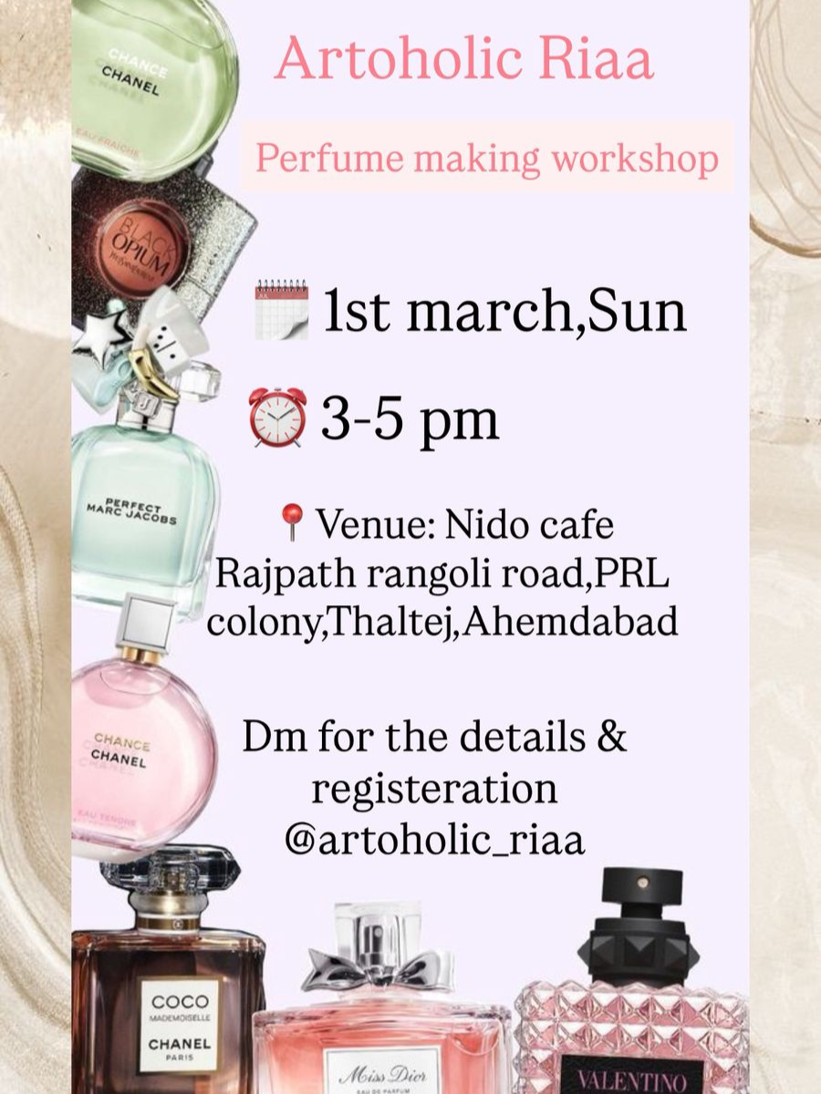 Artoholic Riaa Presents Perfume Making Workshop