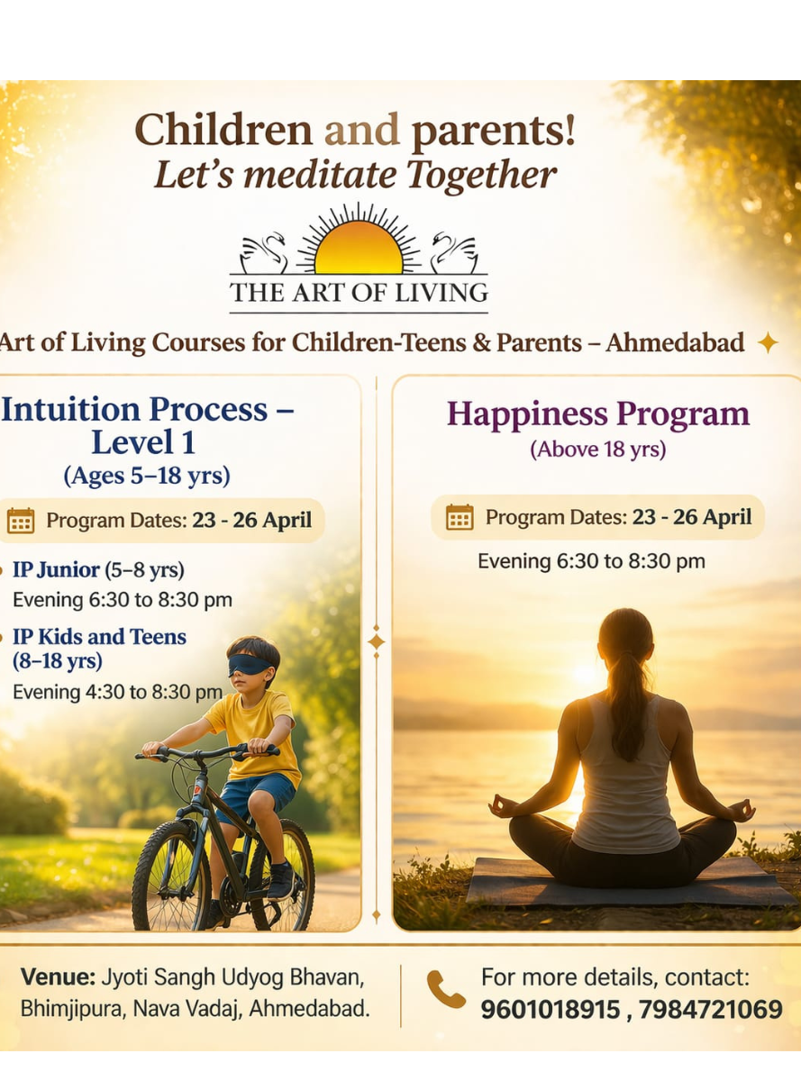 Children And Parents Meditate Together Summer Camp