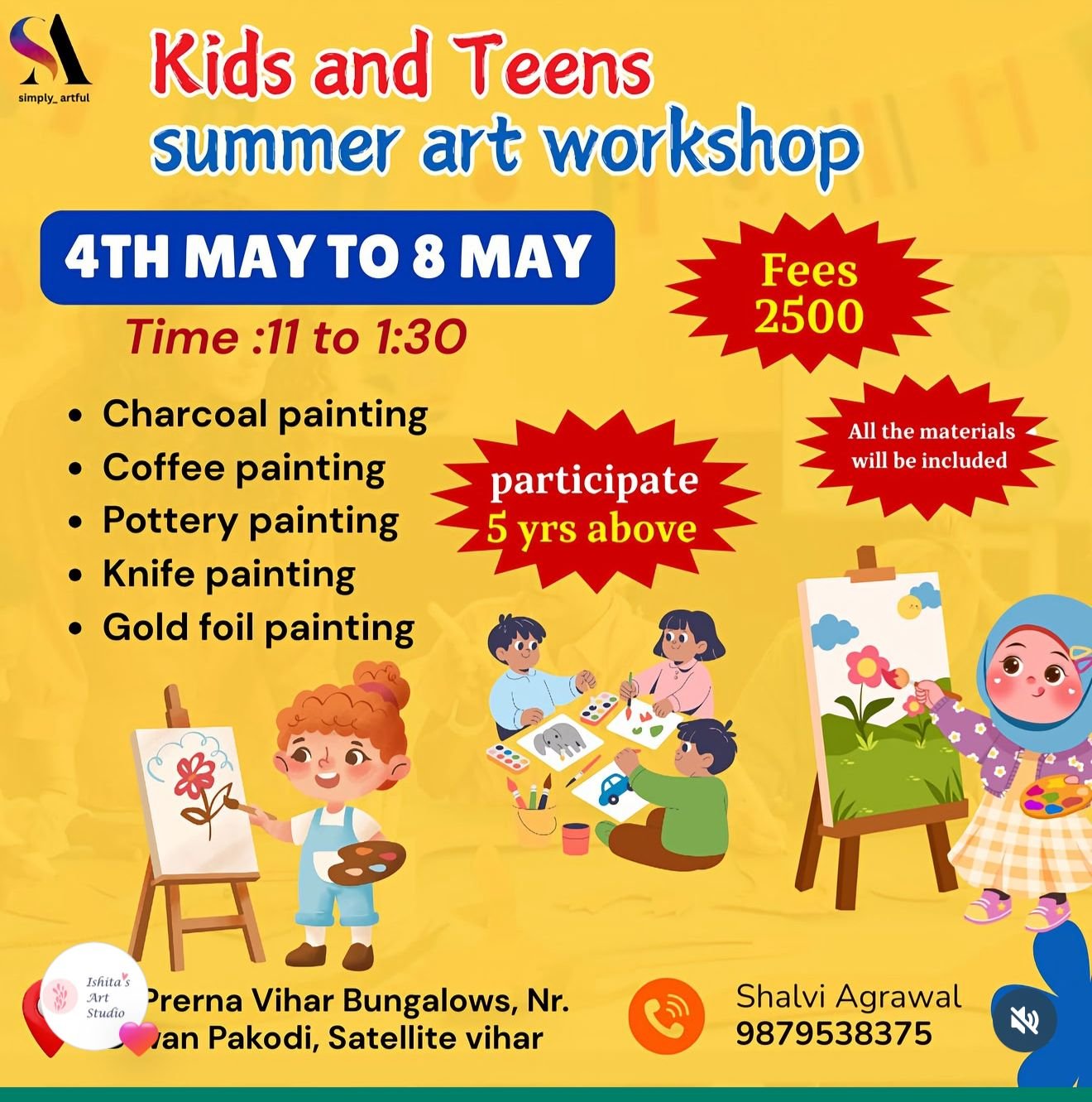 Kids And Teens Summer Art Workshop